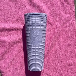 Pastel Purple Grid Starbucks Tumbler